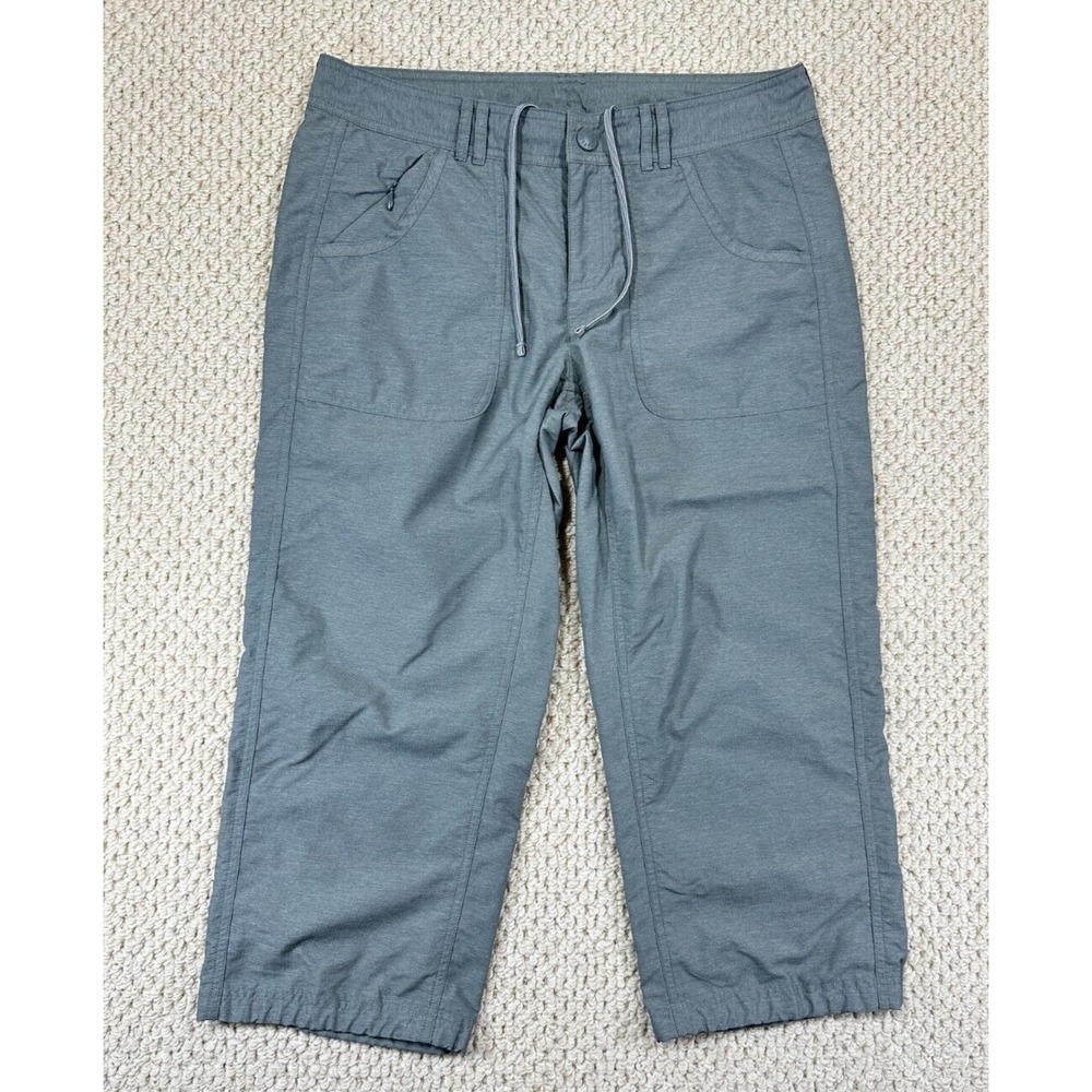North Face Pants Womens 6 Green Drawstring Horizon 2.0 Capri Lightweight Hiking